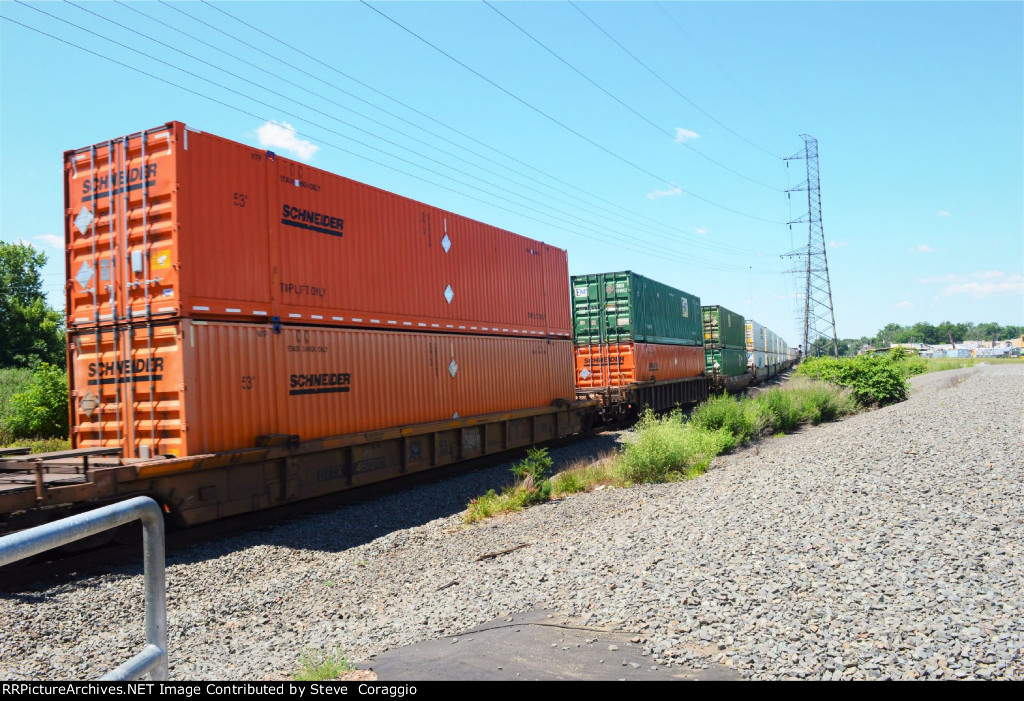 DTTX 467810 IS NEW TO RRPA with two 53 ft Schneider National Containers.